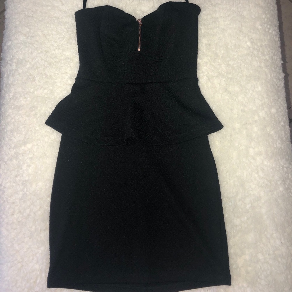 Sexy Strapless Black Mini Dress